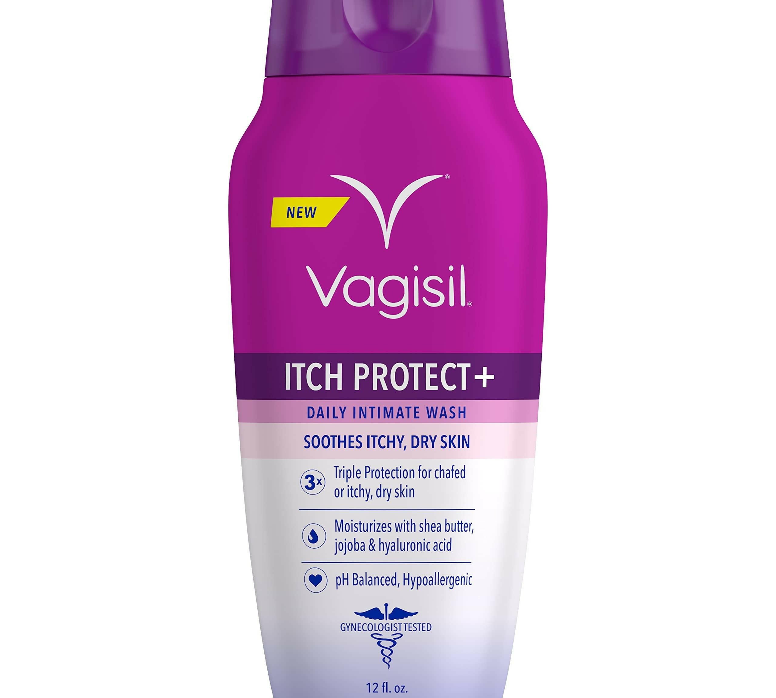 Vagisil Feminine Wash for Intimate Area Hygiene and Itchy, Dry Skin, Itch Protect+ Wash, pH Balanced and Gynecologist Tested, 12oz (Pack of 1) - Beauty Cosmo Warehouse