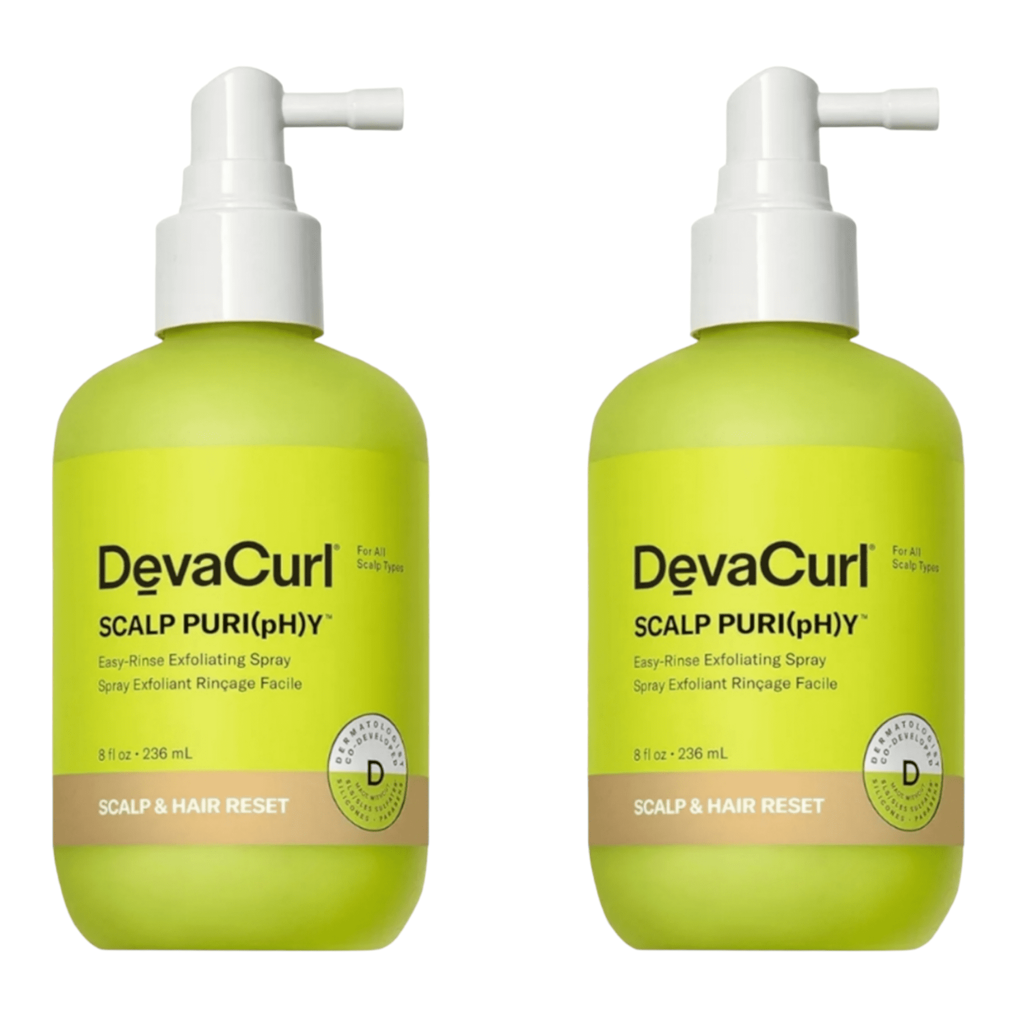 DevaCurl Scalp Puri(pH) y™ Easy-Rinse Exfoliating Spray, Aqua Bliss, 8 fl. oz. 2pc Set - Beauty Cosmo Warehouse