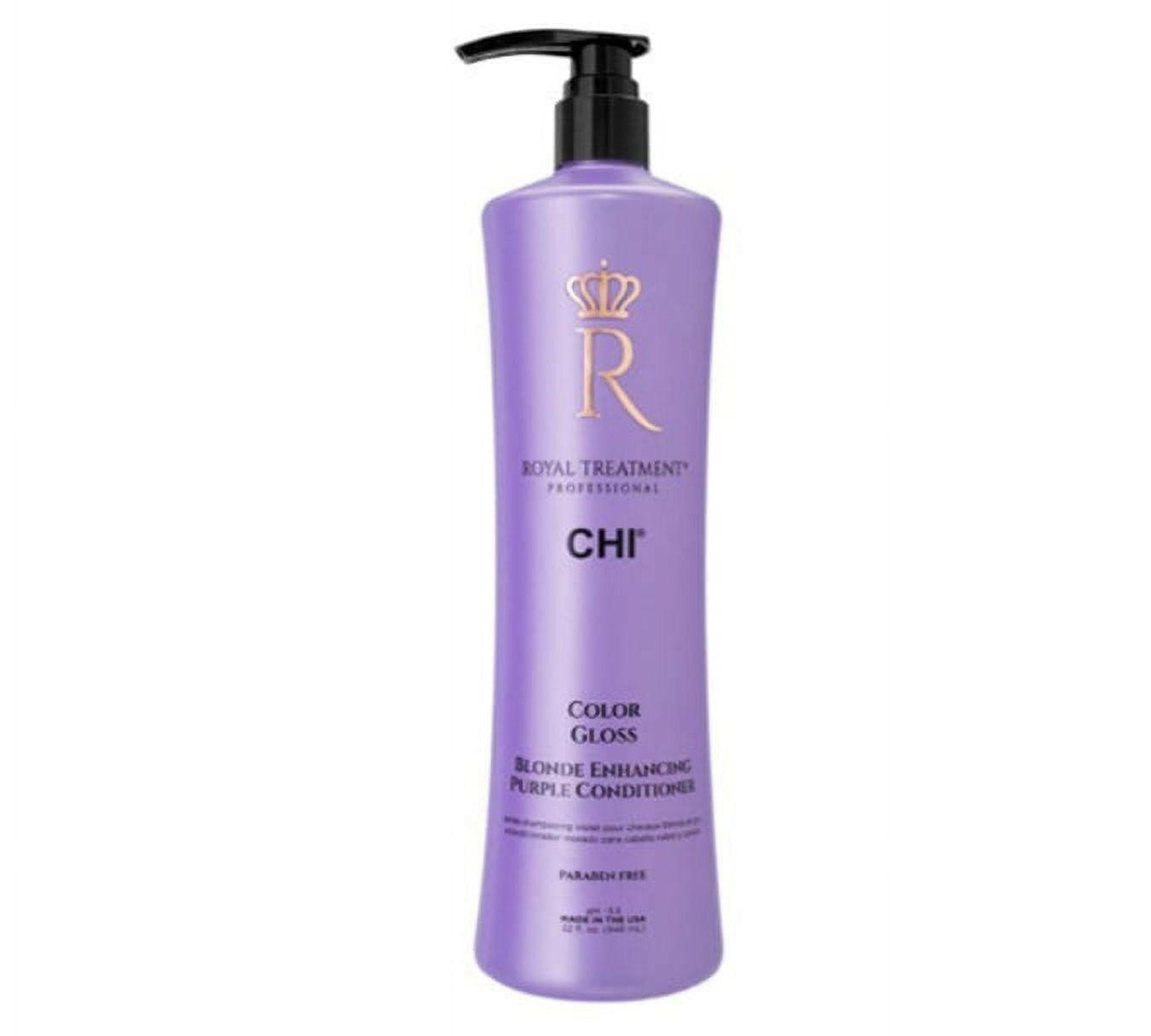 CHI Royal Treatment Color Gloss Blonde Enhancing Purple Conditioner 32oz - Beauty Cosmo Warehouse