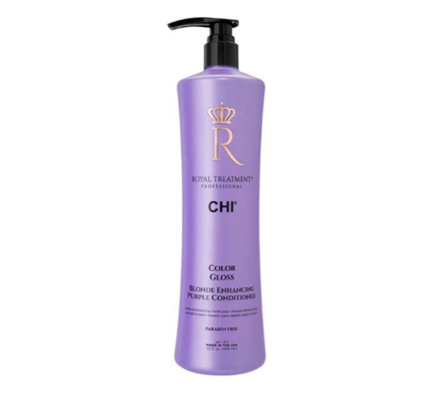 CHI Royal Treatment Color Gloss Blonde Enhancing Purple Conditioner 32oz - Beauty Cosmo Warehouse