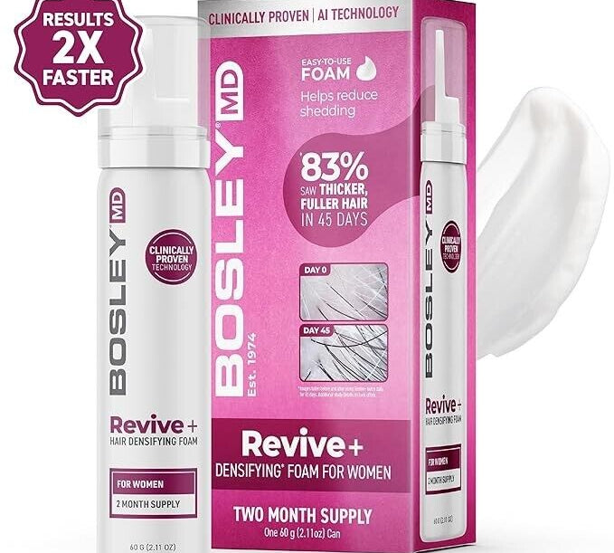 Bosley MD WOMEN'S REVIVE+Densifying Foam for Women 2.11oz ***2 Month Supply***