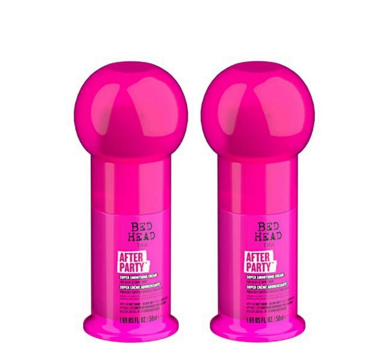 2 Pack Bed Head Tigi After Party Super Smoothing Cream Silky Shiny Hair 1.69oz