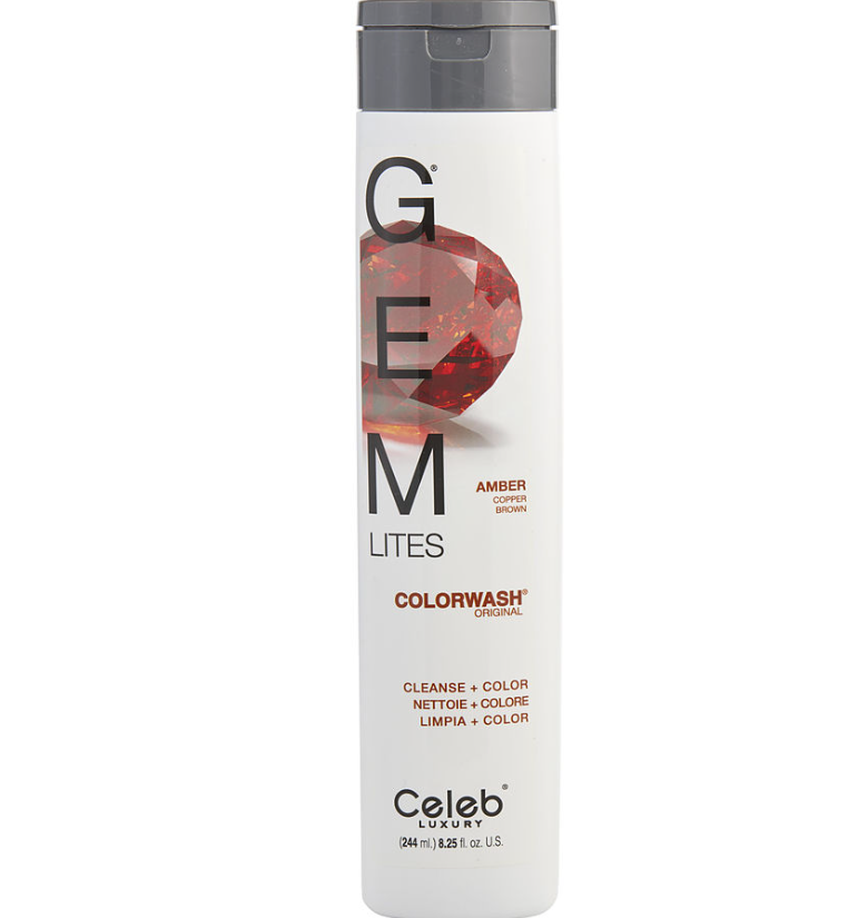 Celeb Luxury GEM LITES Color Wash 8.25 oz | AMBER - COPPER BROWN