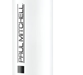 An 8.5 oz white spray bottle of Paul Mitchell Freeze And Shine Super Spray Strong Hold Hair Spray with a black nozzle, featuring a label that describes it as a maximum hold finishing spray.