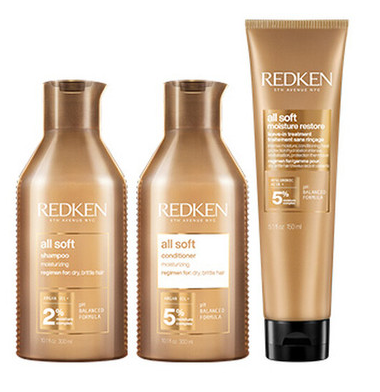 REDKEN All Soft Shampoo & Conditioner 10.1 Fl.oz /w Free 1 Fl.oz all soft moisture restore