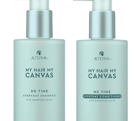 Alterna My Hair My Canvas Me Time Everyday Shampoo and Conditioner Standard Set, 8.5oz ea (with Free Comb).