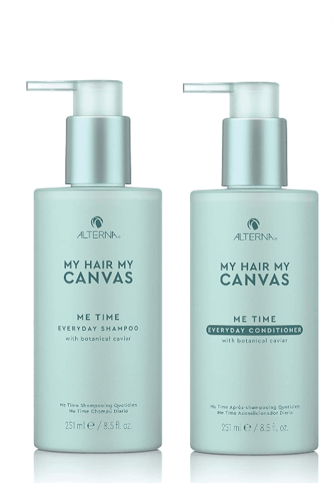 Alterna My Hair My Canvas Me Time Everyday Shampoo and Conditioner Standard Set, 8.5oz ea (with Free Comb).